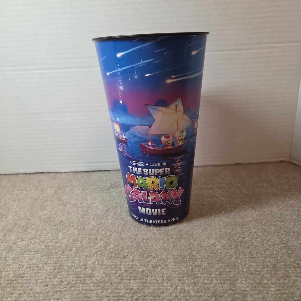 Super Mario Galaxy Movie 44oz promotional souvenir cup popcorn cinema collector